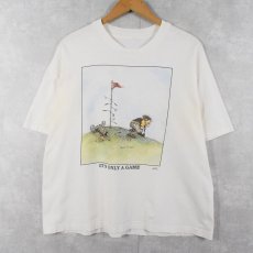 画像1: 90's GARY PATTERSON "IT'S ONLY A GAME" イラストプリントTシャツ (1)