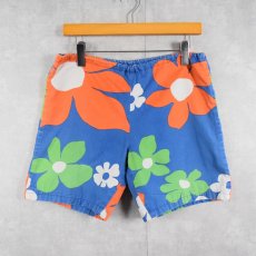 画像1: 80〜90's JAMS WORLD Surf Line HAWAII 花柄 イージーショーツ L (1)