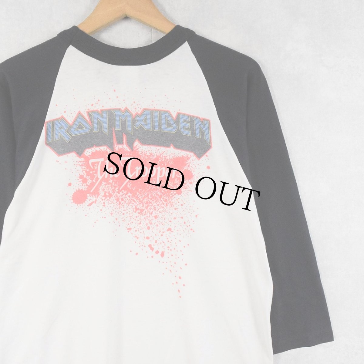 画像2: 90's IRON MAIDEN "The Trooper" ヘヴィメタルバンドラグランTシャツ M (2)