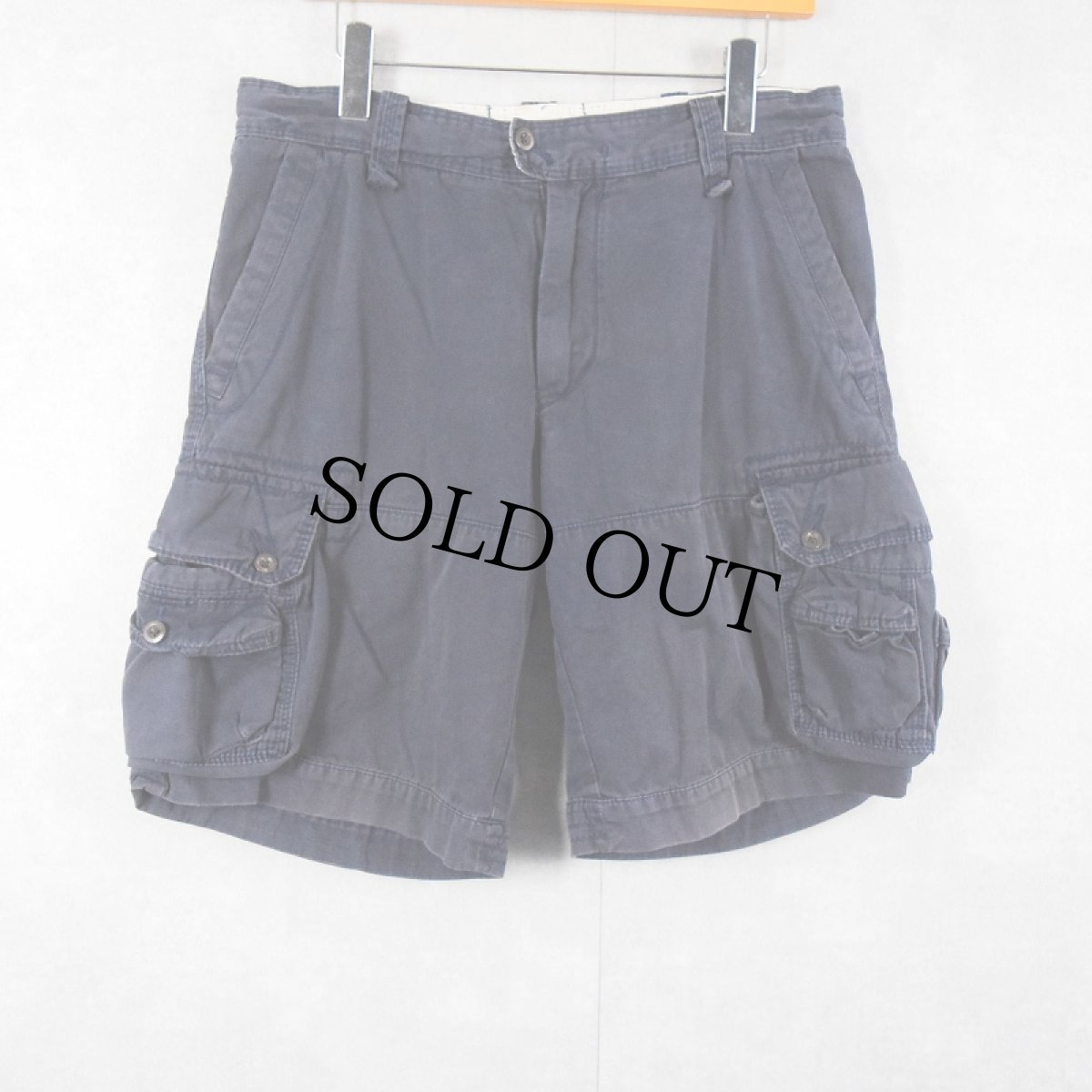 画像1: POLO Ralph Lauren コットンカーゴショーツ NAVY W33 (1)