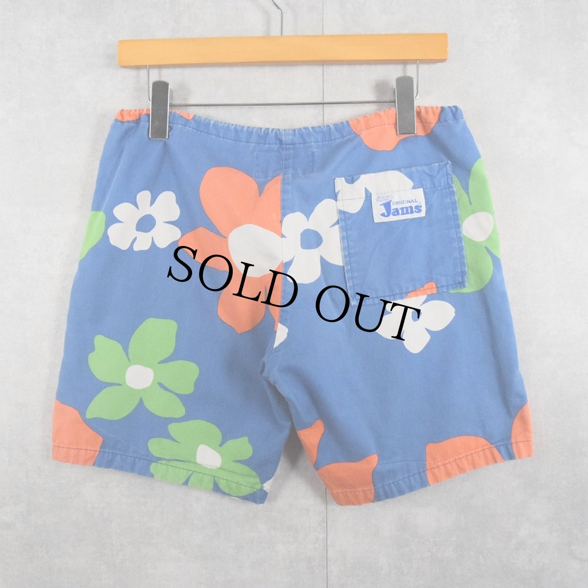 画像2: 80〜90's JAMS WORLD Surf Line HAWAII 花柄 イージーショーツ L (2)