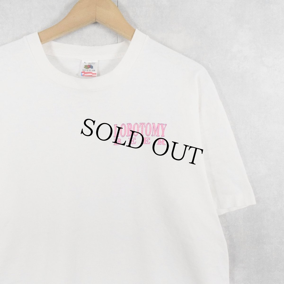 画像2: 90's USA製 "LOBOTOMY BEER" プリントTシャツ L (2)