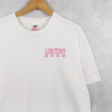 画像2: 90's USA製 "LOBOTOMY BEER" プリントTシャツ L (2)