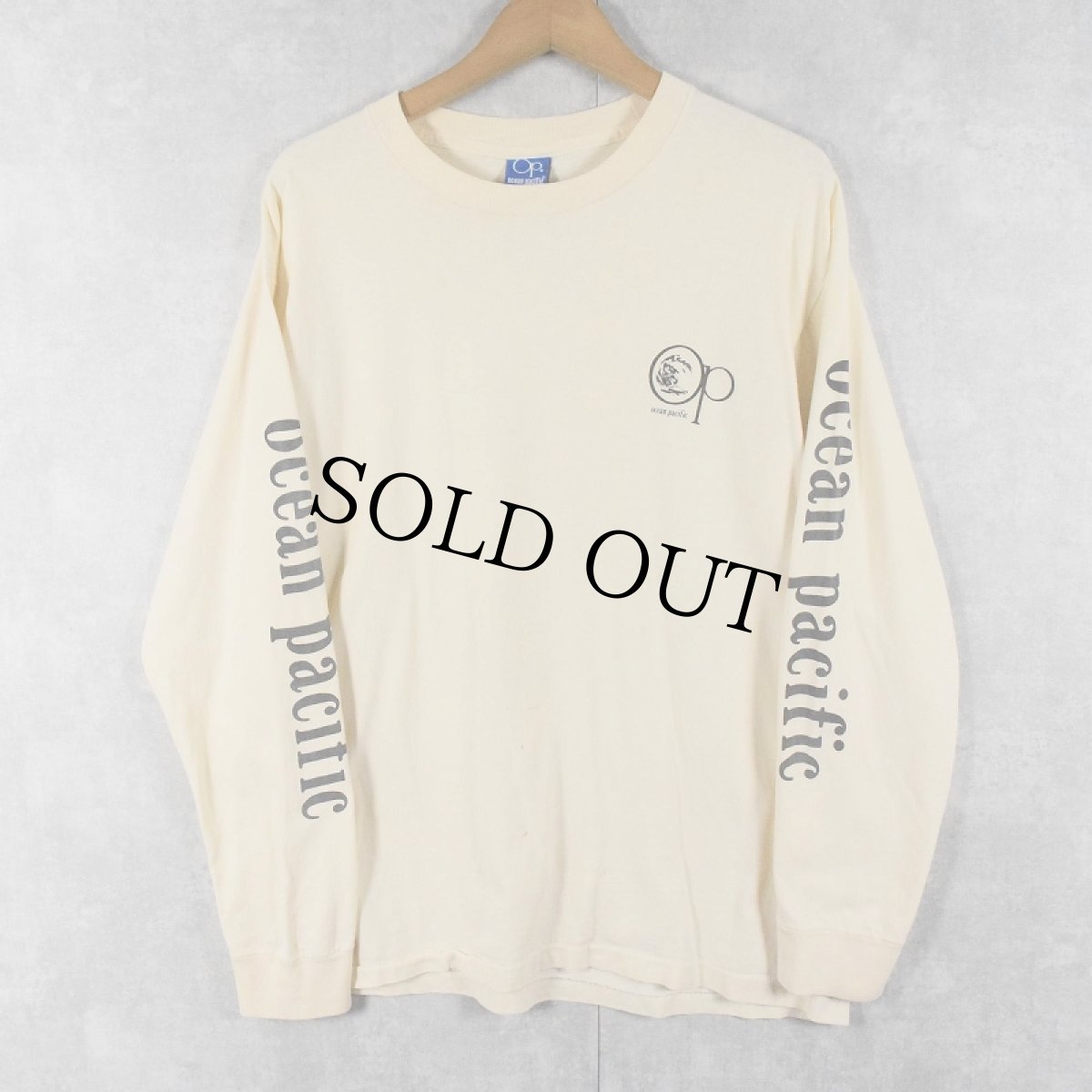 画像2: 80's Ocean Pacific USA製 サーフプリントロンT XL (2)