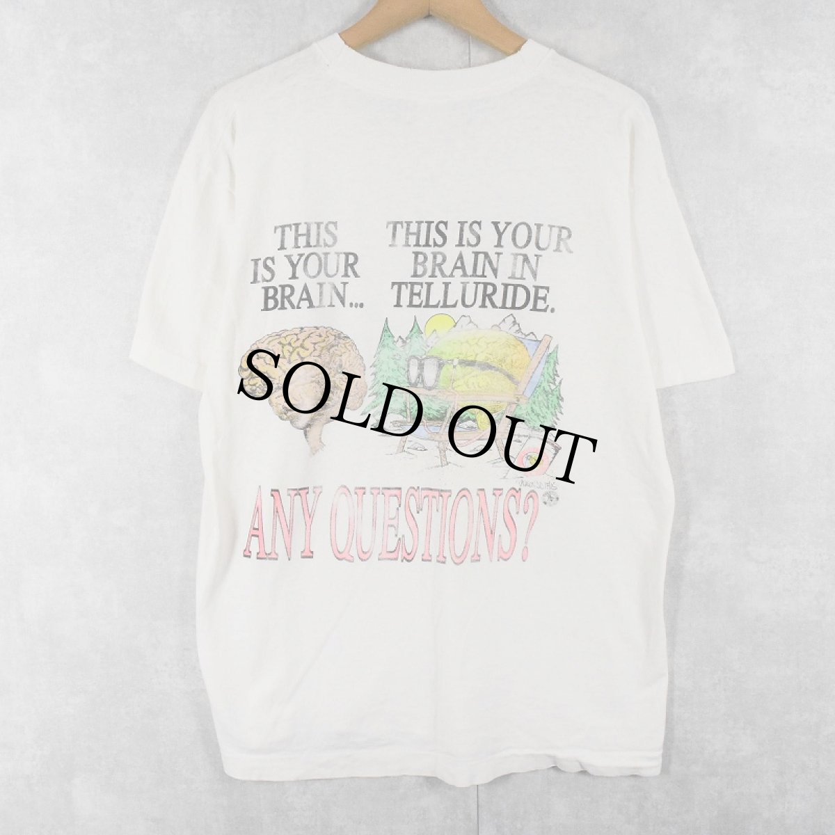 画像1: 90's Brain Waves USA製 "JACKSON DID THIS" サーフブランド プリントTシャツ L (1)