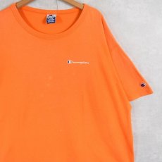 画像1: 80〜90's Champion USA製 青刺繍タグ 後期 ロゴプリントTシャツ XXL (1)