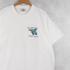 画像2: 90's GRAVITY GRAPHICS USA製 "EYE-LAND DOG" 犬イラストプリントTシャツ XL (2)