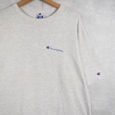 画像1: 80〜90's Champion USA製 青刺繍タグ 後期 ロゴプリントTシャツ XL (1)