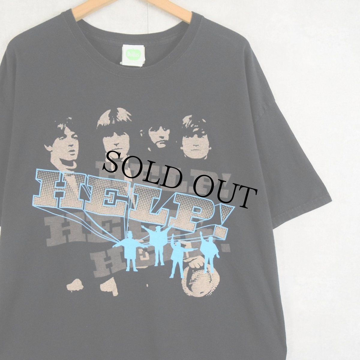画像1: 2000's THE BEATLES "HELP!" ロックバンドTシャツ BLACK XL (1)