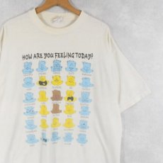 画像1: 90's "HOW ARE YOU FEELING TODAY" シュールイラストプリントTシャツ XL (1)