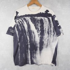 画像1: EARTH "Victoria Falls" 滝 大判プリントTシャツ XL (1)