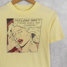 画像1: 80's Mark Vallen "NUCLEAR WAR?!" リキテン風 イラストプリントTシャツ (1)