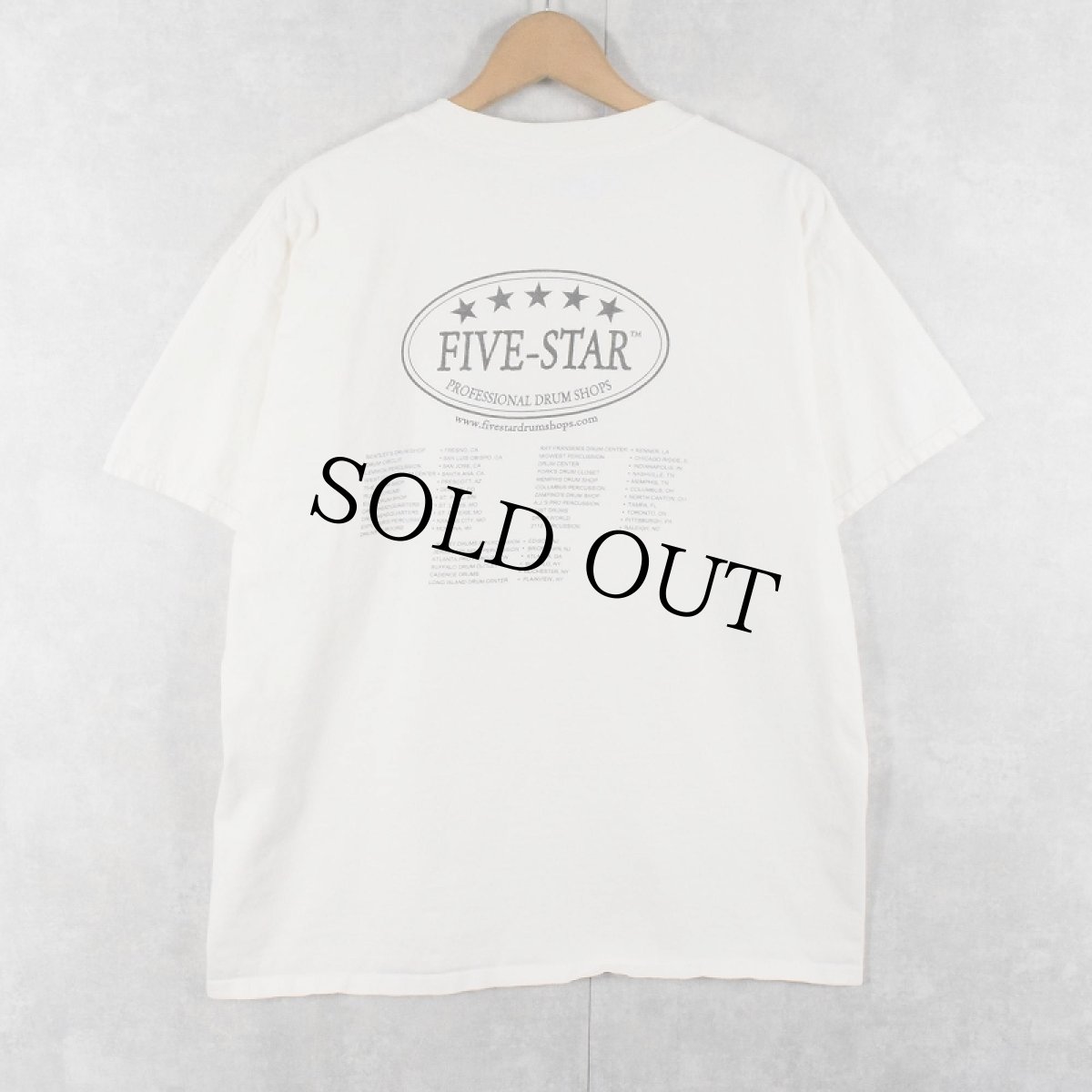 画像2: 2000's SABIAN CANADA製 シンバルメーカー ロゴプリントTシャツ L (2)