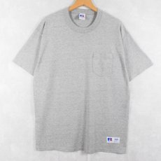 画像1: 90's RUSSEL ATHELETIC USA製 無地ポケットTシャツ L (1)