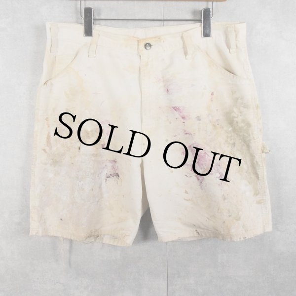 アートピース ペンキ Dickies ハーフパンツ ホワイト リアルペインター