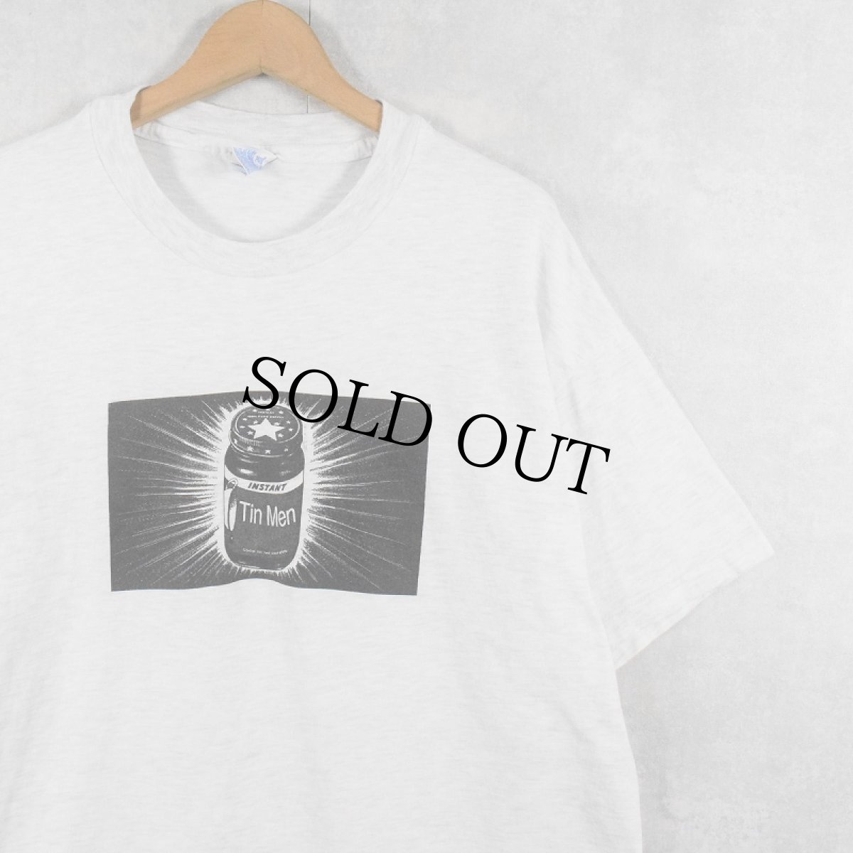 画像1: 90's USA製 "INSTANT Tin Men" パロディプリントTシャツ XL (1)