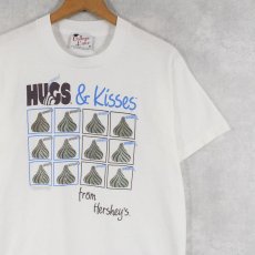 画像1: 90's HERSHEY'S USA製 "HUGS & KISSES" お菓子企業プリントTシャツ M (1)