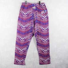 画像2: 90's ZUBAZ × NFL "Buffalo Bills" 総柄 コットンポリイージーパンツ XXL (2)