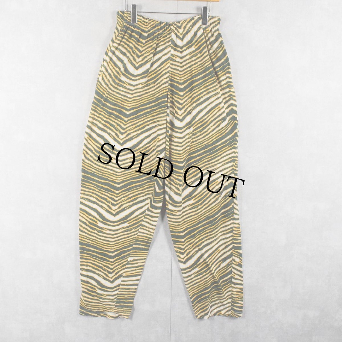 画像1: 90's ZUBAZ × NFL 総柄 コットンポリイージーパンツ XL (1)