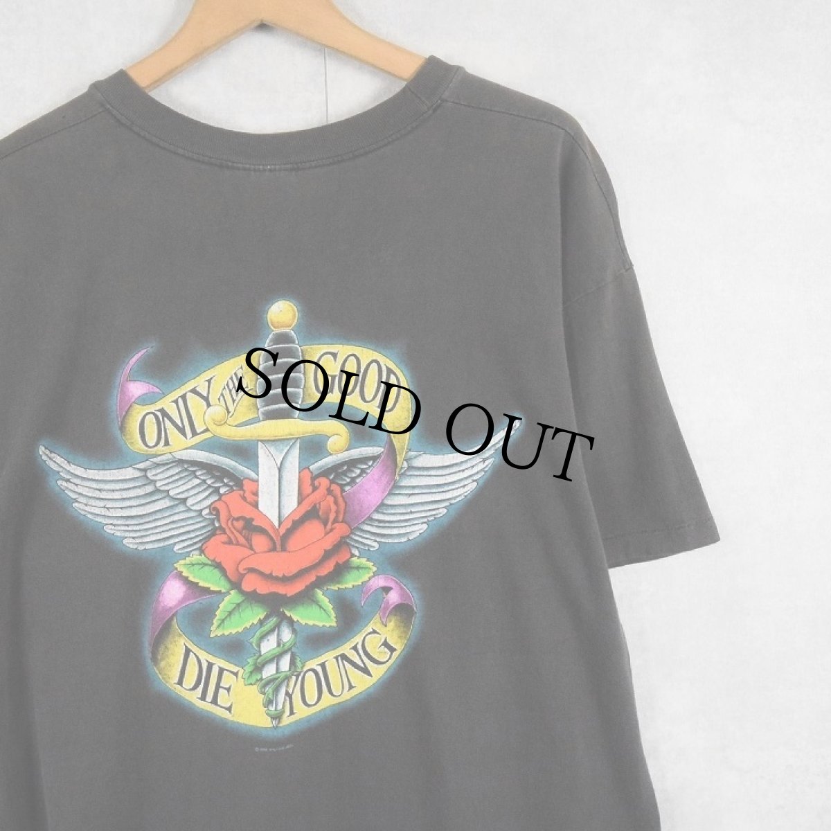 画像2: 80's Billy Joel USA製 "Storm Front / Only The Good Die Young" シンガーソングライタープリントTシャツ BLACK XL (2)