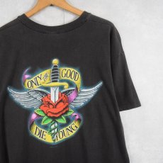 画像2: 80's Billy Joel USA製 "Storm Front / Only The Good Die Young" シンガーソングライタープリントTシャツ BLACK XL (2)