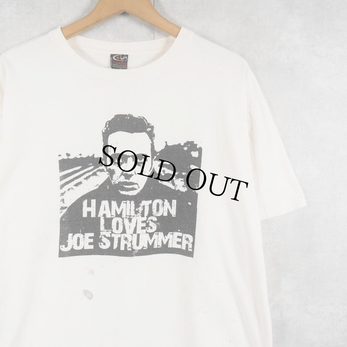 画像1: JOE STRUMMER CANADA製 ロックミュージシャン プリントTシャツ L (1)