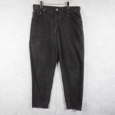 画像1: 2000's Levi's 560 USA製 "サルファブラック" ブラックデニムパンツ W36 (1)