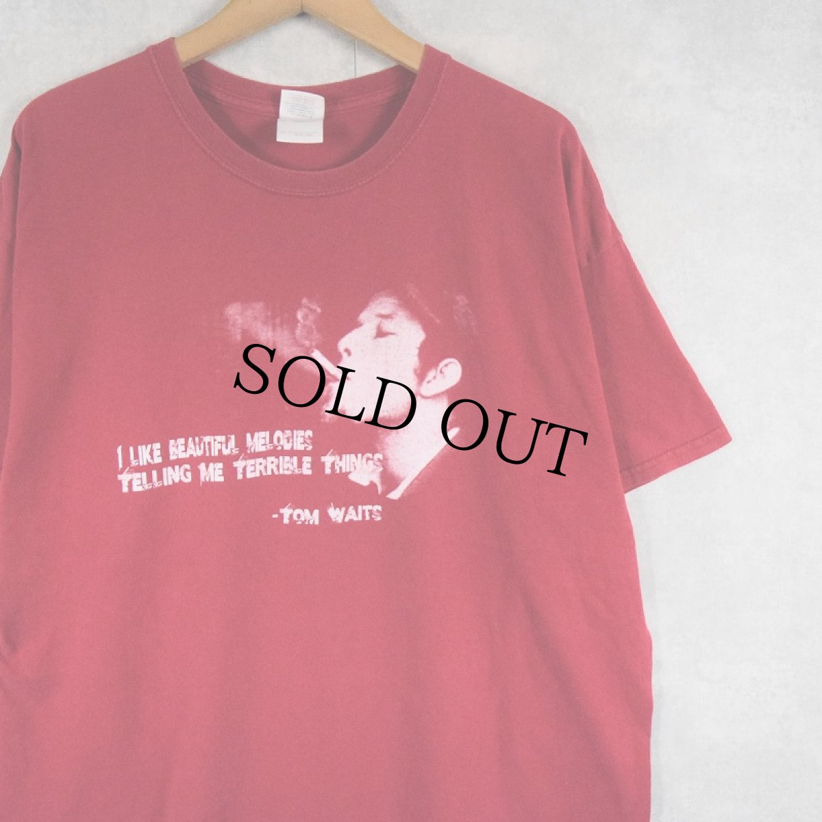 画像1: TOM WAITS シンガーソングライター 名言プリントTシャツ XL (1)