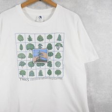 画像1: 90's USA製 "TREES" イラストプリントTシャツ XL (1)