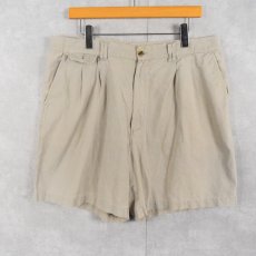 画像1: CASUALS 2タックコットンショーツ W37 (1)