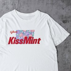 画像1: 90's Glico "KissMint" 食品メーカー お菓子プリントTシャツ (1)