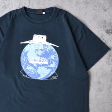 画像1: 松本零士 銀河鉄道999 アニメプリントTシャツ NAVY L (1)