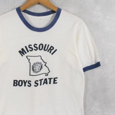 画像1: 60's〜 "MISSOURI BOYS STATE" プリントリンガーTシャツ (1)