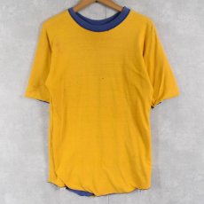画像2: 60's RUSSELL USA製 "ST.PLUS X HIGH SCHOOL" ダブルフェイス リバーシブルTシャツ L (2)