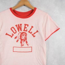 画像1: 60's〜 "LOWELL" インディアンヘッド ダブルフェイス リバーシブルTシャツ (1)