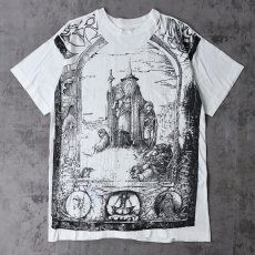 画像1: 90's Jimmy Cauty "The Lord of the Rings" アート大判プリントTシャツ (1)