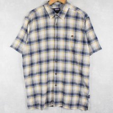 画像1: 2022SS Patagonia ORGANIC COTTON チェック柄 ちりめんシャツ M (1)