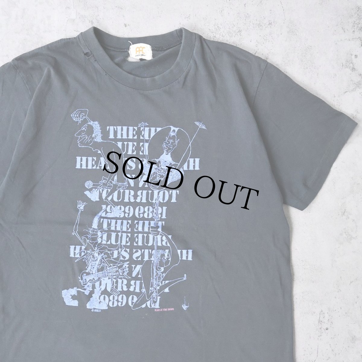 画像1: 1989 THE BLUE HEARTS パンク・ロックバンドツアーTシャツ (1)
