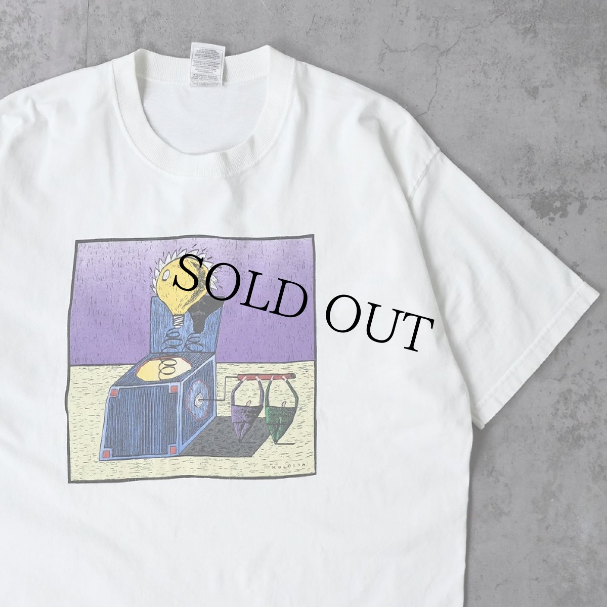 画像1: Cunningham Communication, Inc. マーケティング会社 イラストプリントTシャツ L (1)