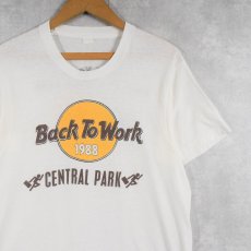 画像1: 80's "Back to Work 1988 CENTRAL PARK" パロディプリントTシャツ (1)