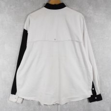 画像2: 80's Panhandle Slim USA製 2トーン バンドカラーシャツ XL (2)