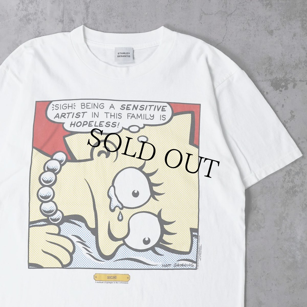 画像1: 【SALE】 90's STANLEY DESANTIS USA製 "THE SIMPSONS" リキテン風 キャラクタープリントTシャツ M (1)