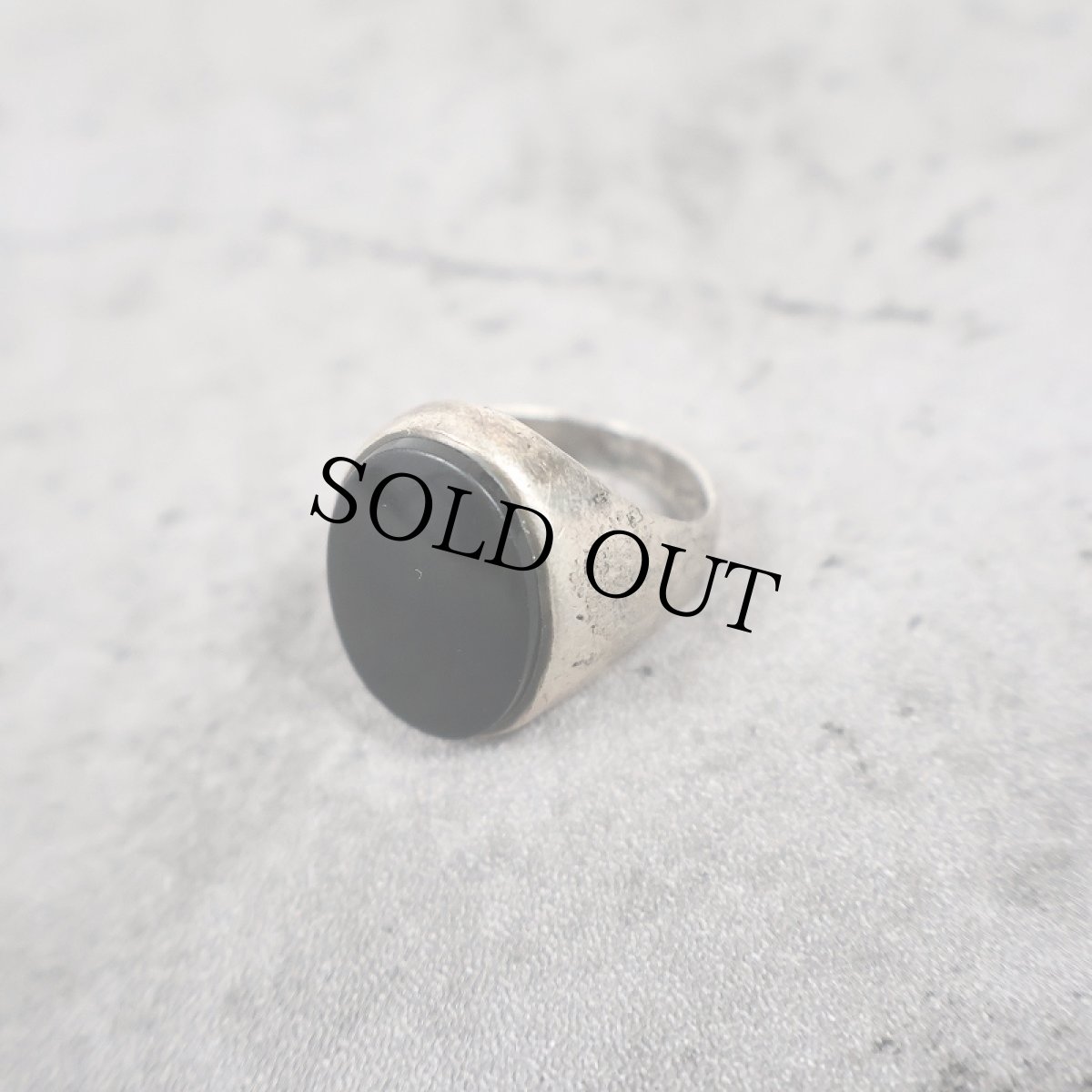 画像1: Onyx STERLING Silver Ring (1)