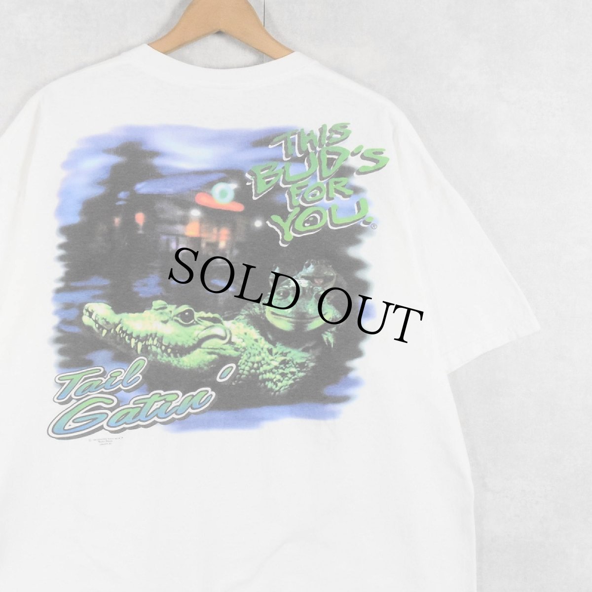 画像1: 90's Budweiser USA製 "THIS BUD'S FOR YOU" ビールメーカープリントTシャツ XL (1)