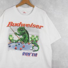 画像1: 90's Budweiser "RUN'EM" ビールメーカープリントTシャツ XL (1)