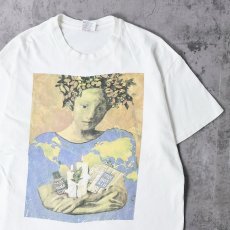画像1: 90's THE BODY SHOP USA製 "Nature never did betray the heart..." コスメブランド アートプリントTシャツ XL (1)