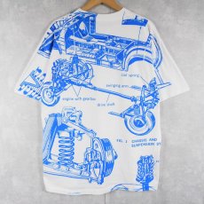 画像2: 90's Home Improvement USA製 "JUST FIX IT" シットコム メカニカルグラフィックプリントTシャツ XL (2)