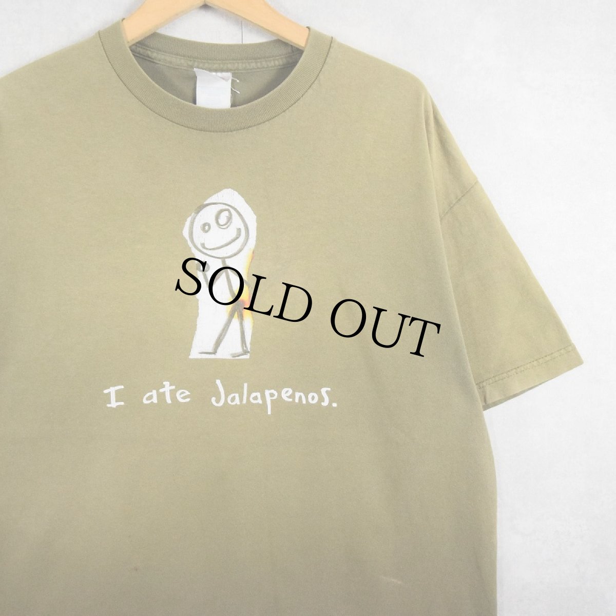 画像1: 2000's "I ate Jalapenos." イラストプリントTシャツ XL (1)