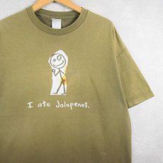 画像1: 2000's "I ate Jalapenos." イラストプリントTシャツ XL (1)