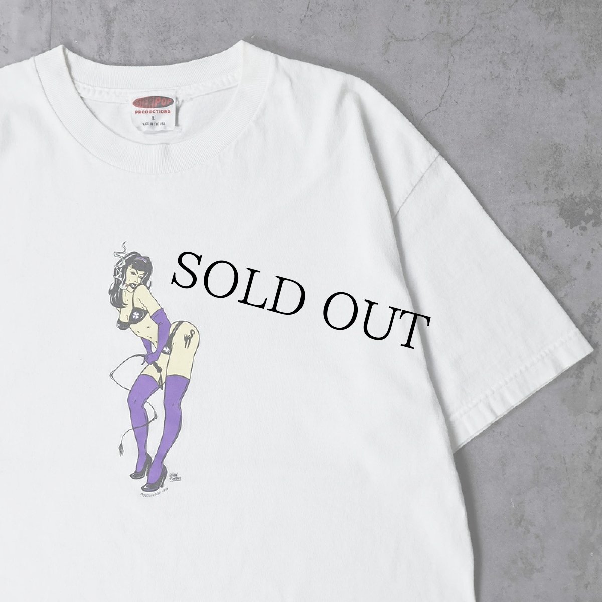 画像1: 90's Alan Forbes USA製 イラストプリントTシャツ L (1)